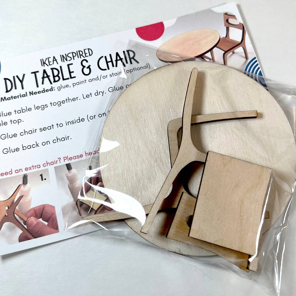 DIY Miniature Table and Chair Set - 1:12 Scale