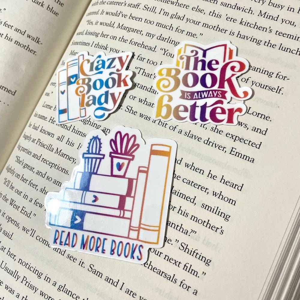 Colorful  Gradient Bookish Vinyl Stickers