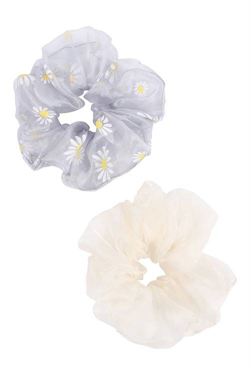 Big Soft Gauze Hair Scrunchy (2 pc)