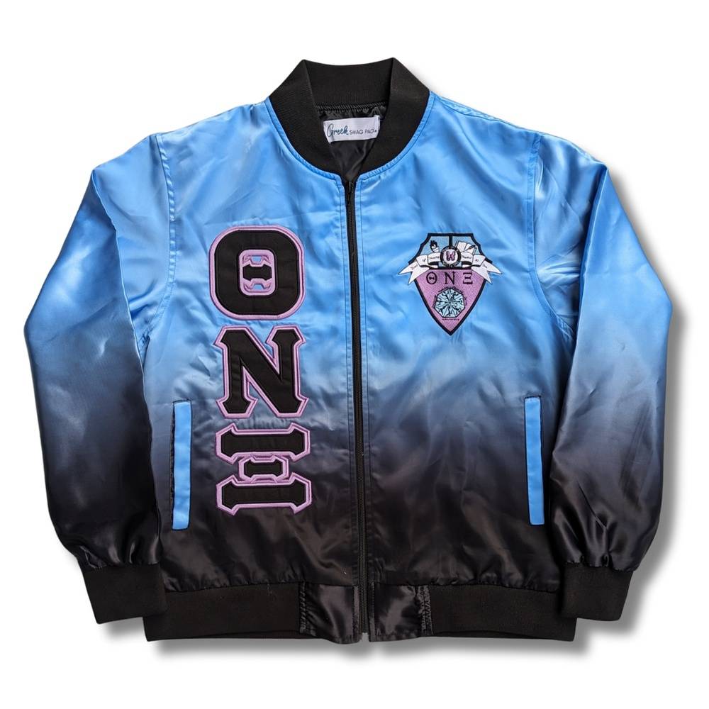 TNX Ombre Satin Bomber Jacket