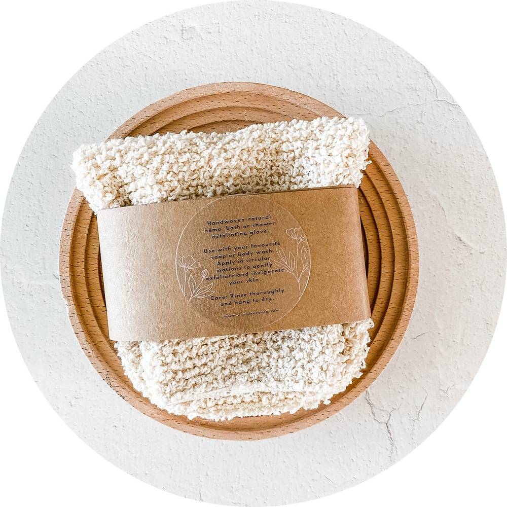 Handwoven Hemp Exfoliating Glove