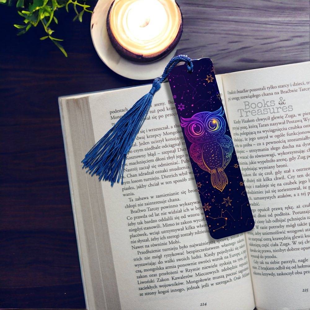 Celestial Owl Metal Bookmark Bookish Gift for Book Lovers