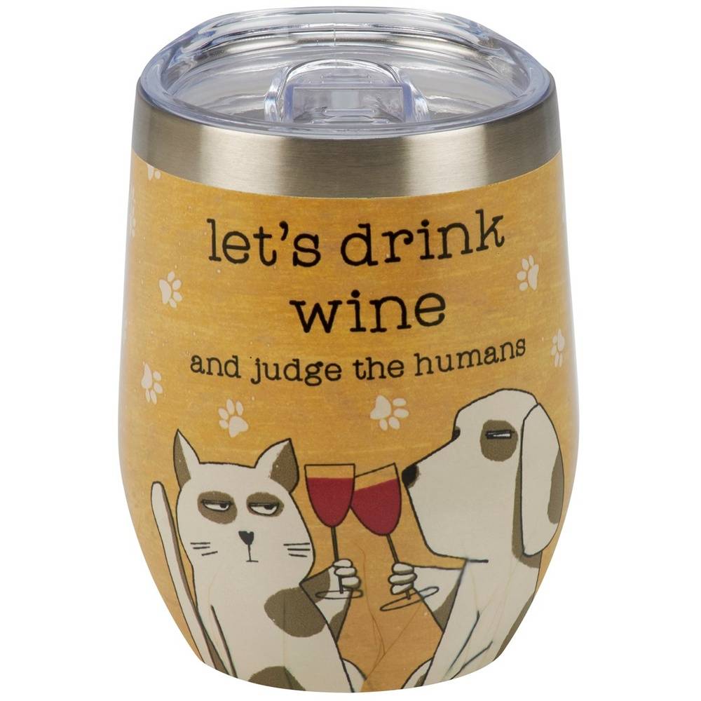 Let's drink wine + judge the humans tumbler