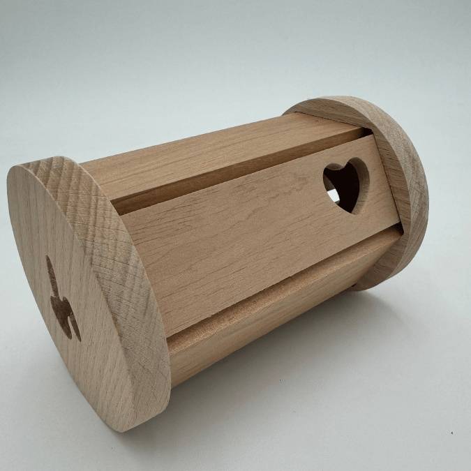 Wooden Pellet & Treat Dispenser Toy for Bunnies