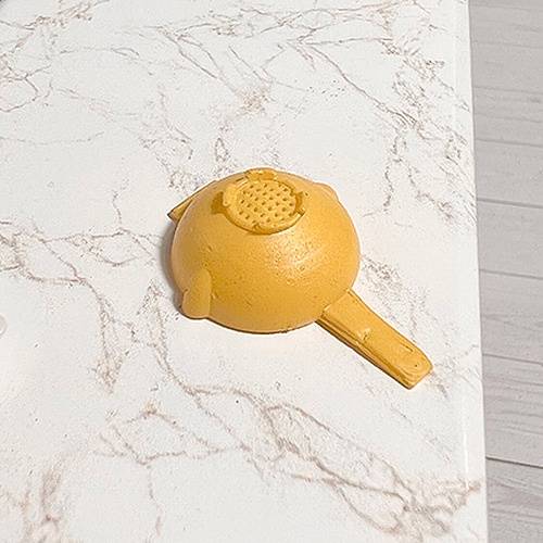 Dollhouse Miniature Vintage Yellow Kitchen Colander;  1:12 scale