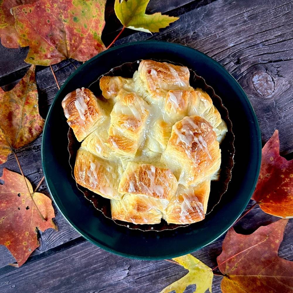 Maple Glazed Croissant Cake