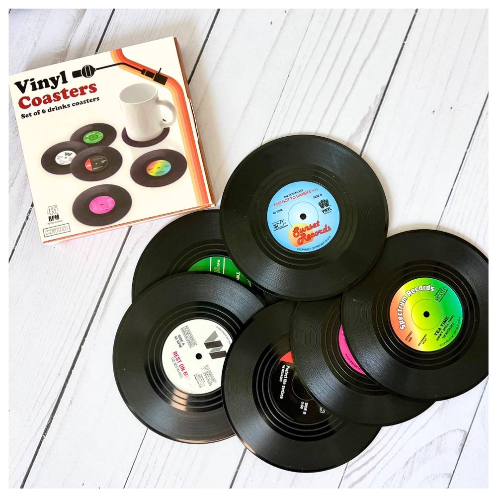 Retro Vinyl Coasters