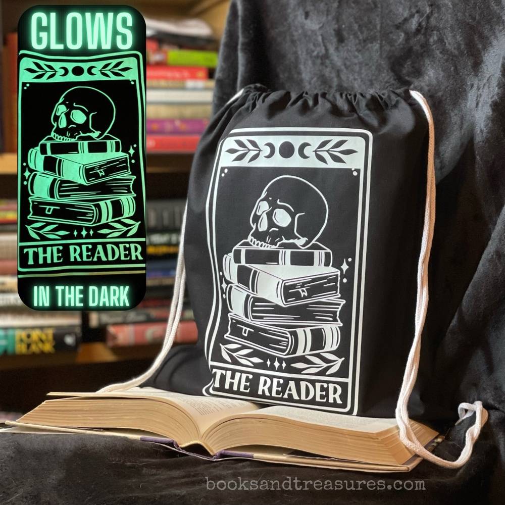 The Reader Tarot Cotton Canvas Drawstring Backpack