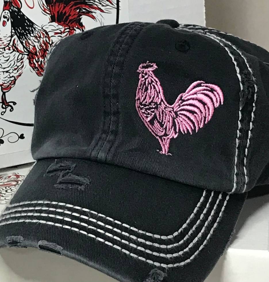 Chicken Lady Embroidery Hat