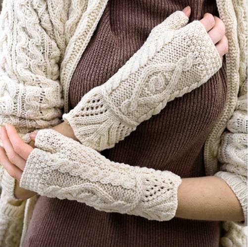 Soft Merino Fingerless Gloves