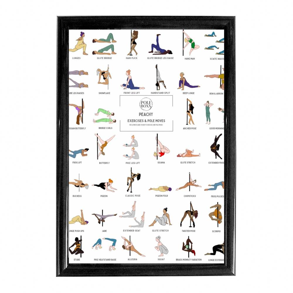 Peachy Pole Moves & Exercises Poster