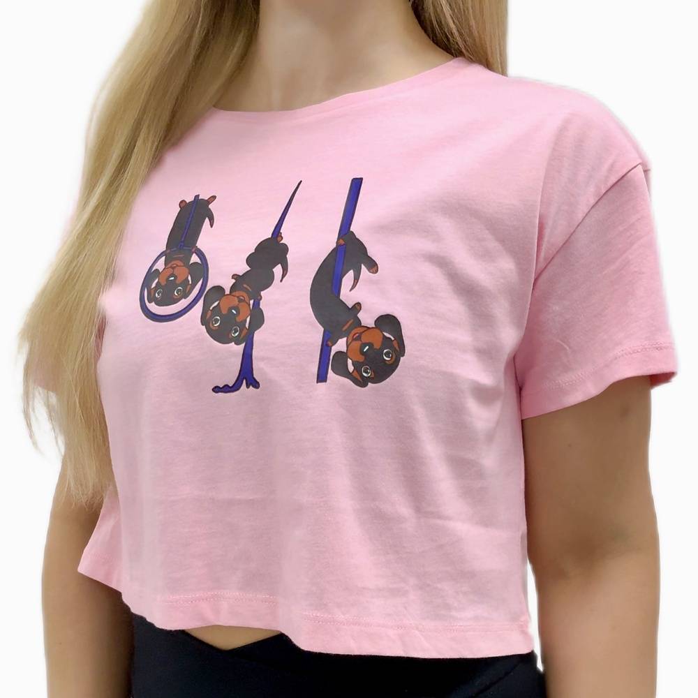 Aerial Sausage Dog Crop - Pink