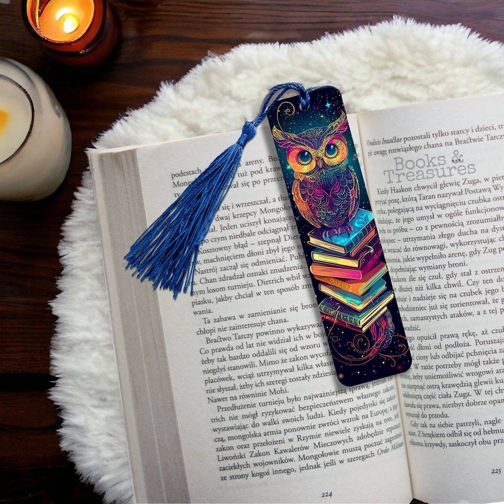 Colorful Owl Bookmark Bookish Gift for Book Lovers