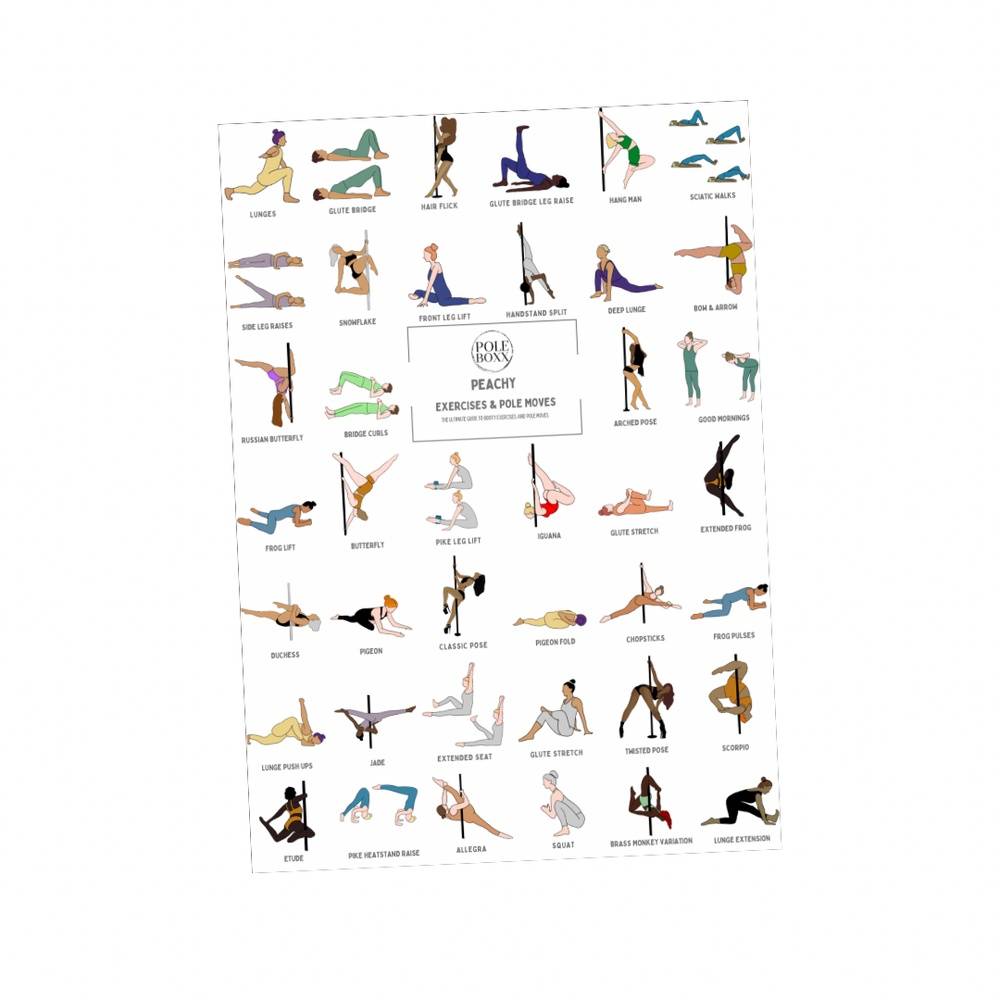 Peachy Pole Moves & Exercises Poster