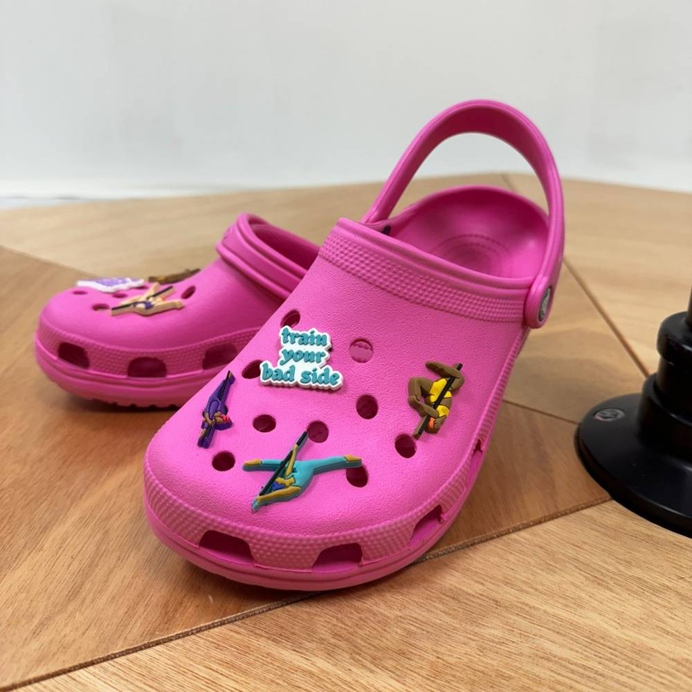 Pole Dancer Clogs with Jibbitz - Pink