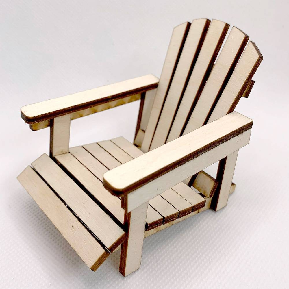 Miniature Adirondack Chair in 1:12 Scale