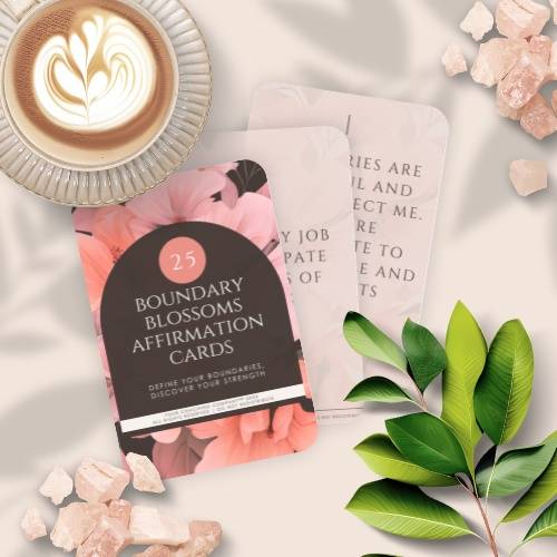 25 Pack Boundary Blossoms Affirmation Cards