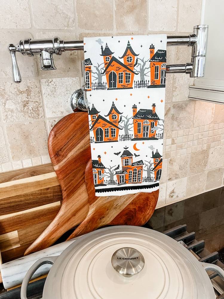 Haunted House Tea Towel