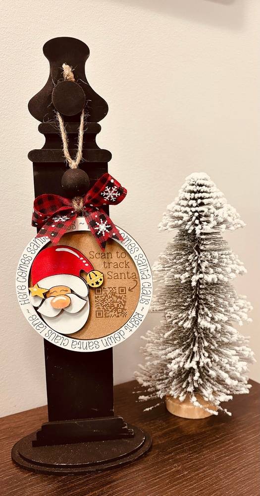 Santa Tracker Ornament-DIY Wood Blank