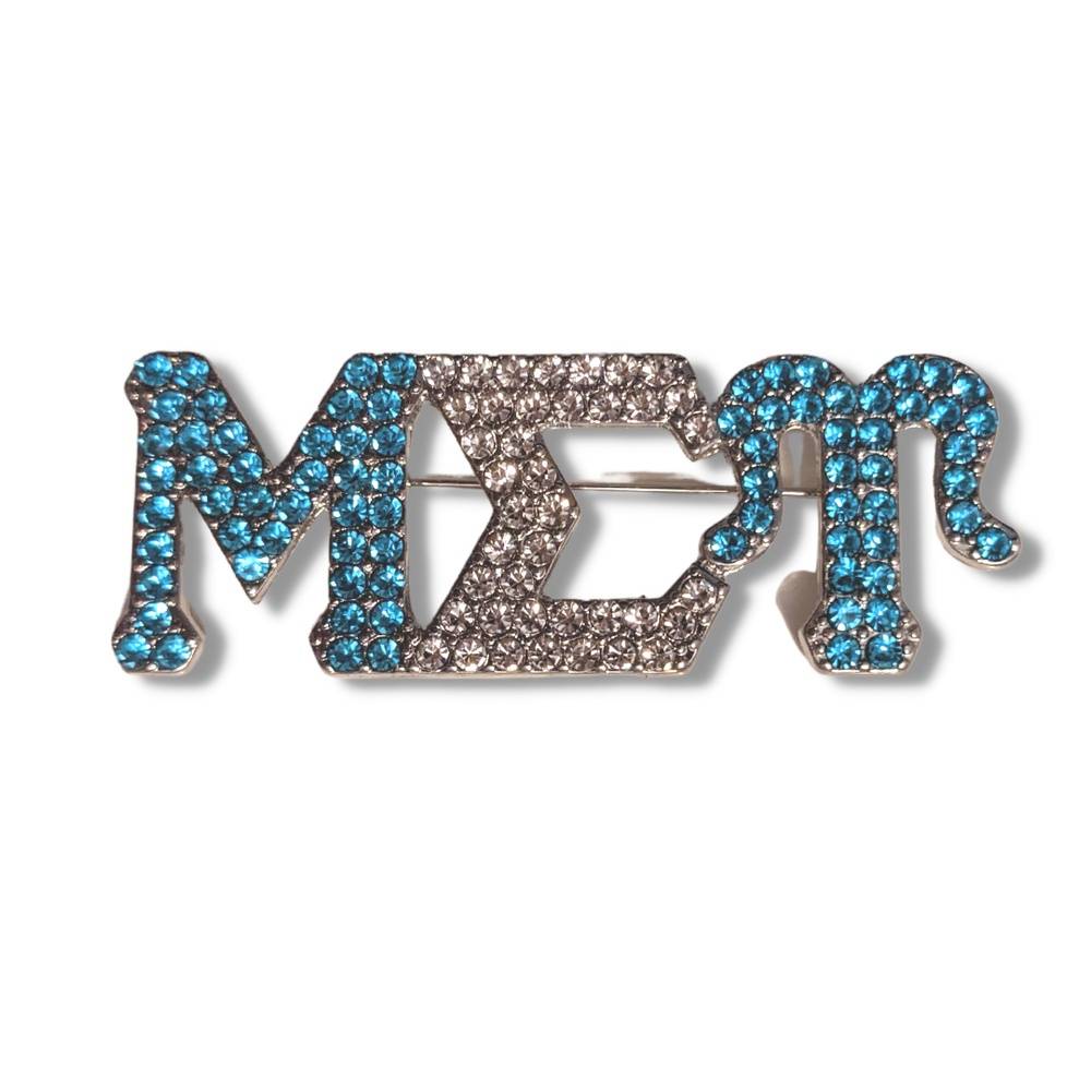 MSU Rhinestone Brooch Pin