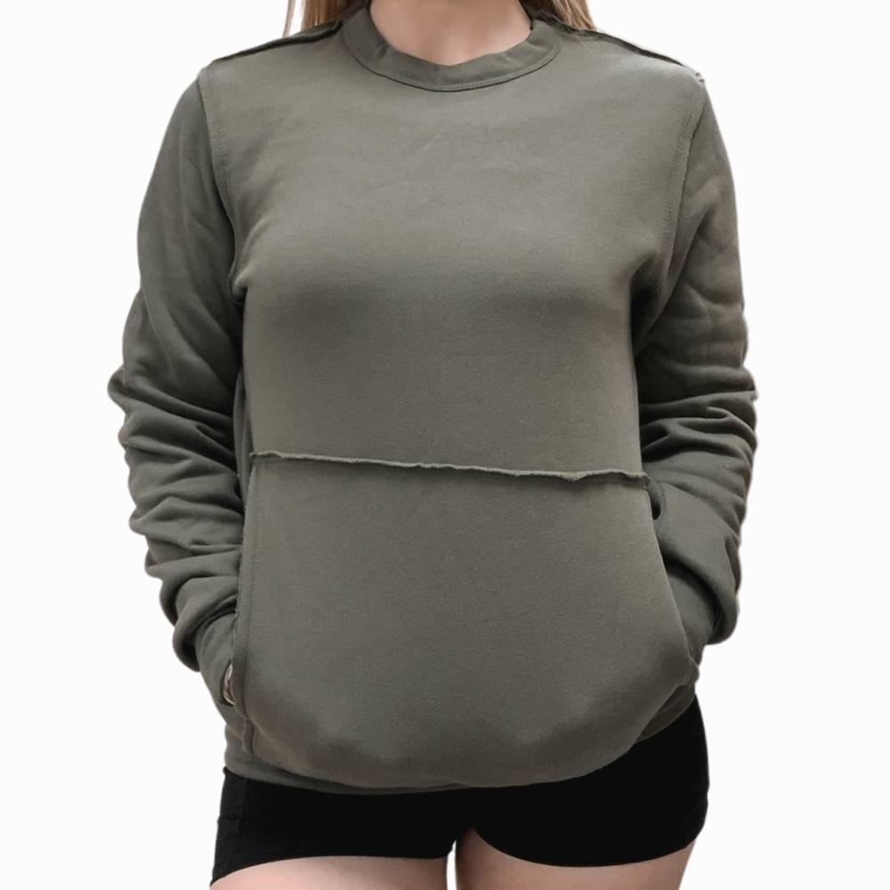 PoleBoxx Womens Originals Pocket Pullover - Khaki