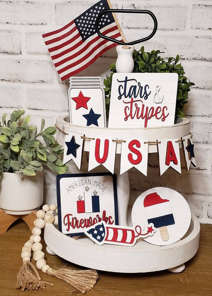 Tiered Tray DIY Kit - Patriotic Bundle