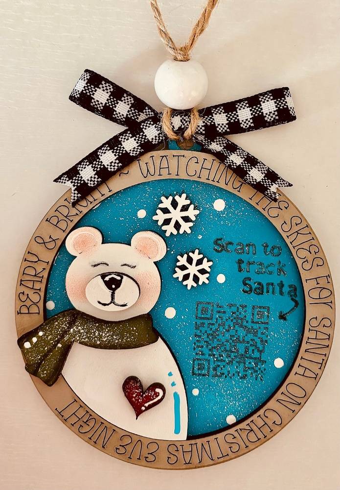 Polar Bear Santa Tracker Ornament