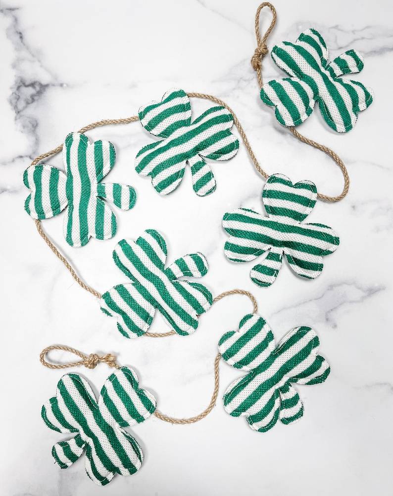 Striped Shamrock Garland