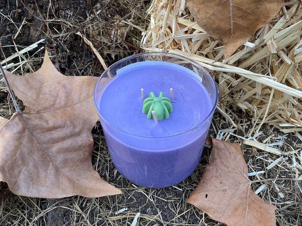 Halloween Candle Purple