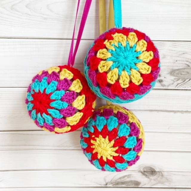 Crochet baubles kit from The Secret Crocheter