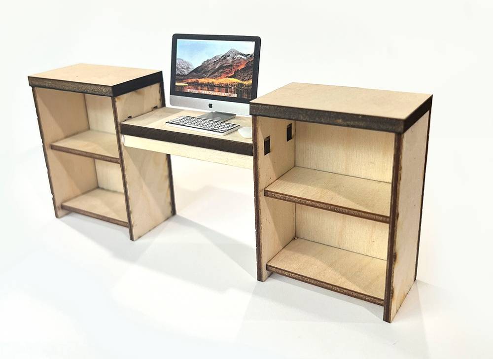 Miniature Computer Desk and Chair