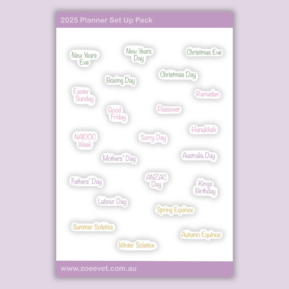 2025 Planner Set Up Pack