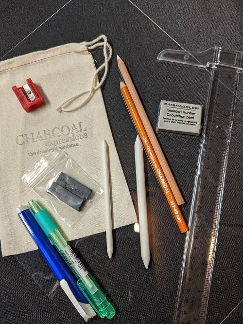 Intro Supply Kit for Charcoal Expressions Drawing