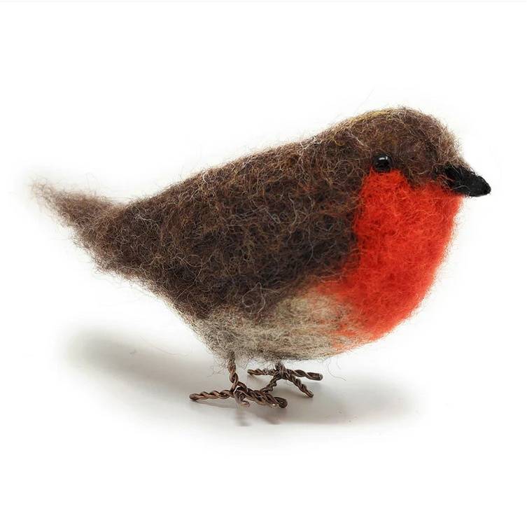 Robin needle felting kit from Craft Kit Company