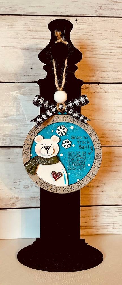 Polar Bear Santa Tracker Ornament