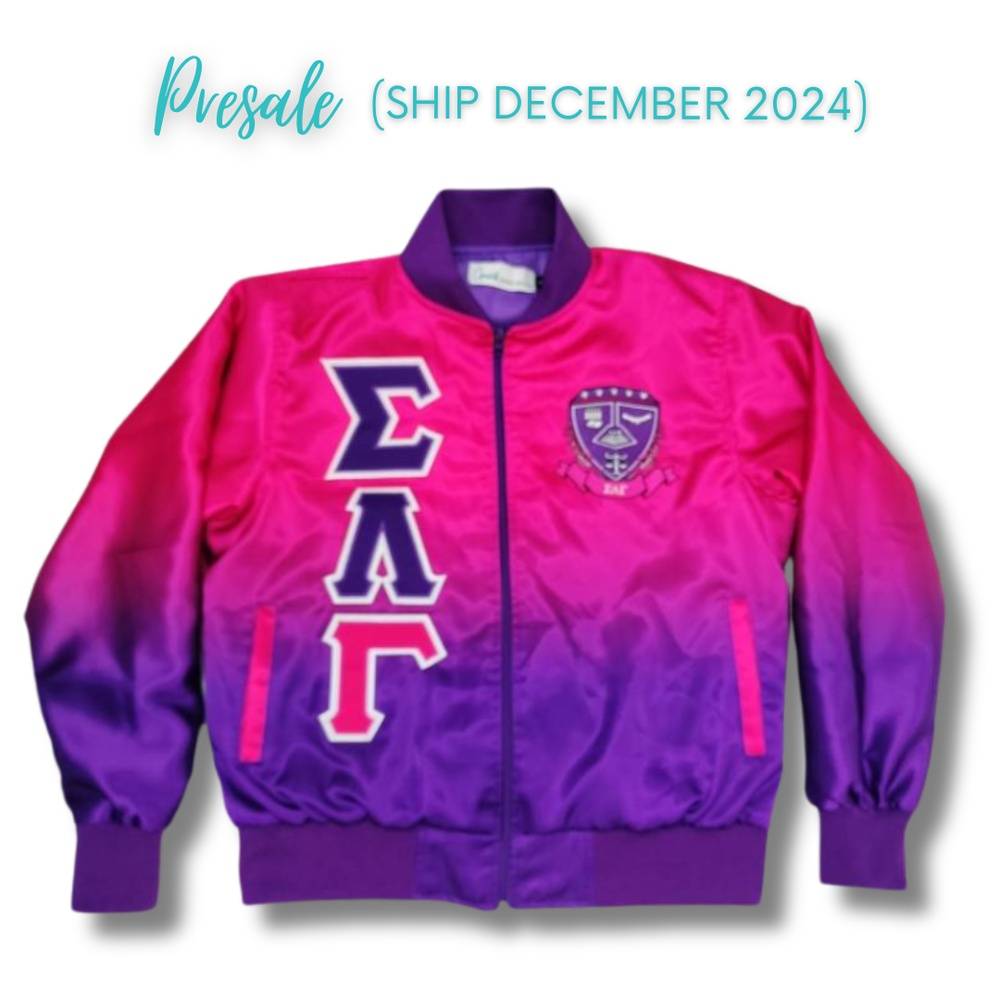 SLG Ombre Satin Bomber Jacket PRESALE