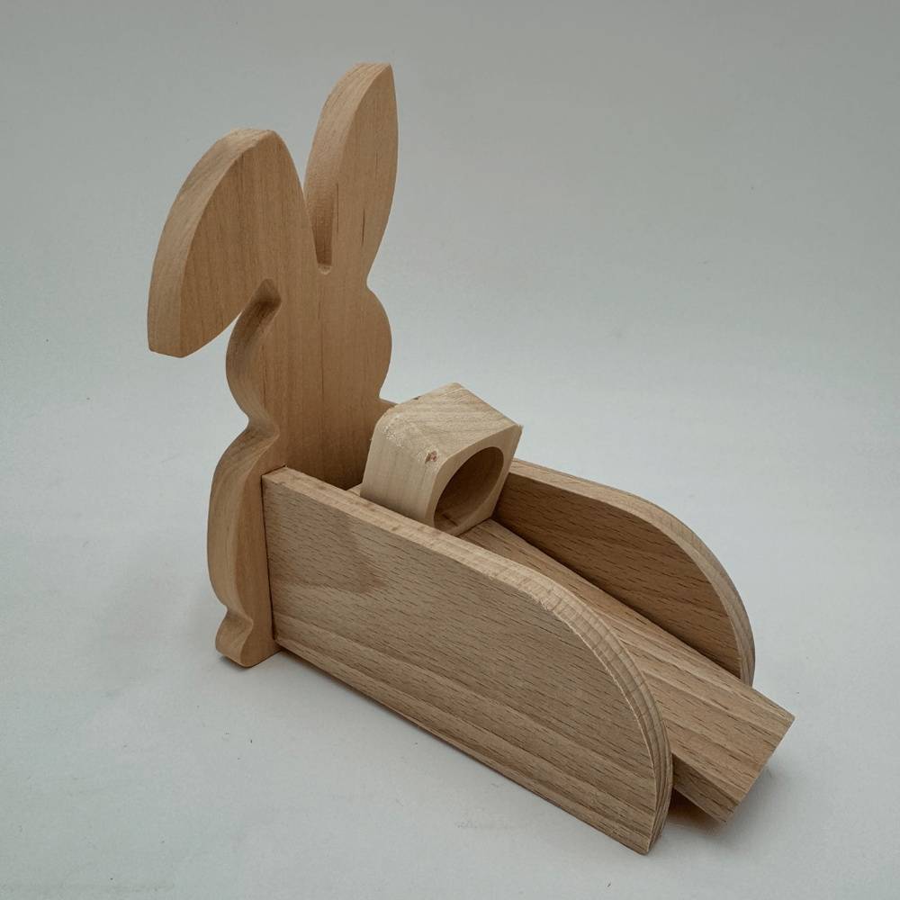 IMPERFECT TOY SALE: Wooden Bunny Logic Toy, Treat hider for Rabbits, Enrichment Toy for Bunnies