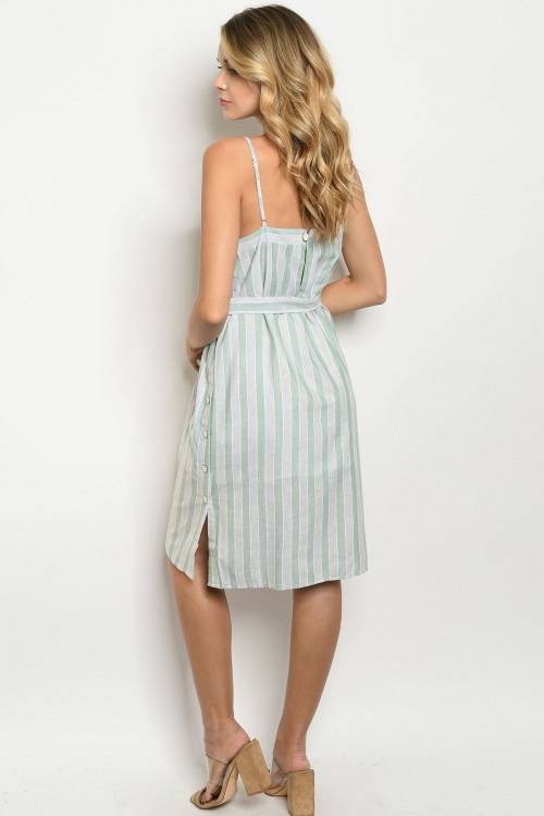 Sunny Green Stripe Dress