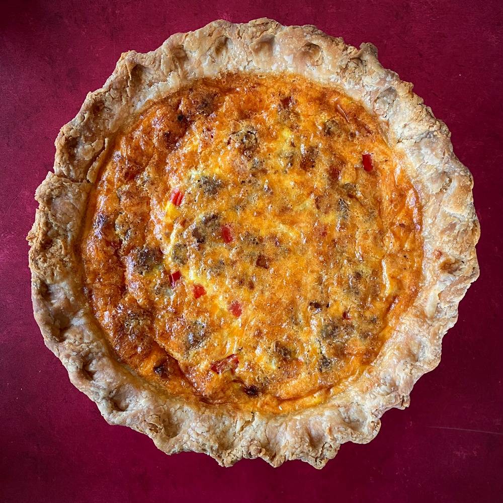 Red Pepper & Sausage Quiche