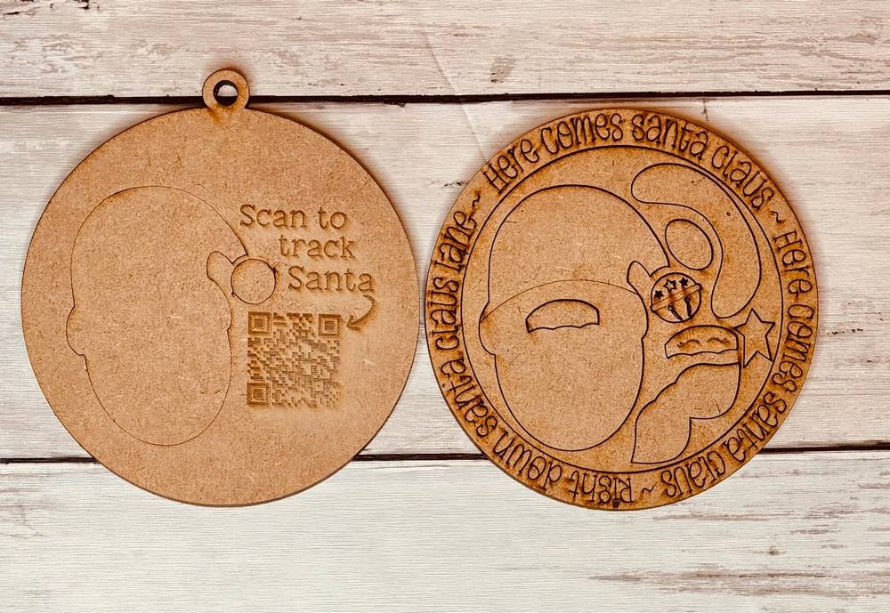 Santa Tracker Ornament-DIY Wood Blank