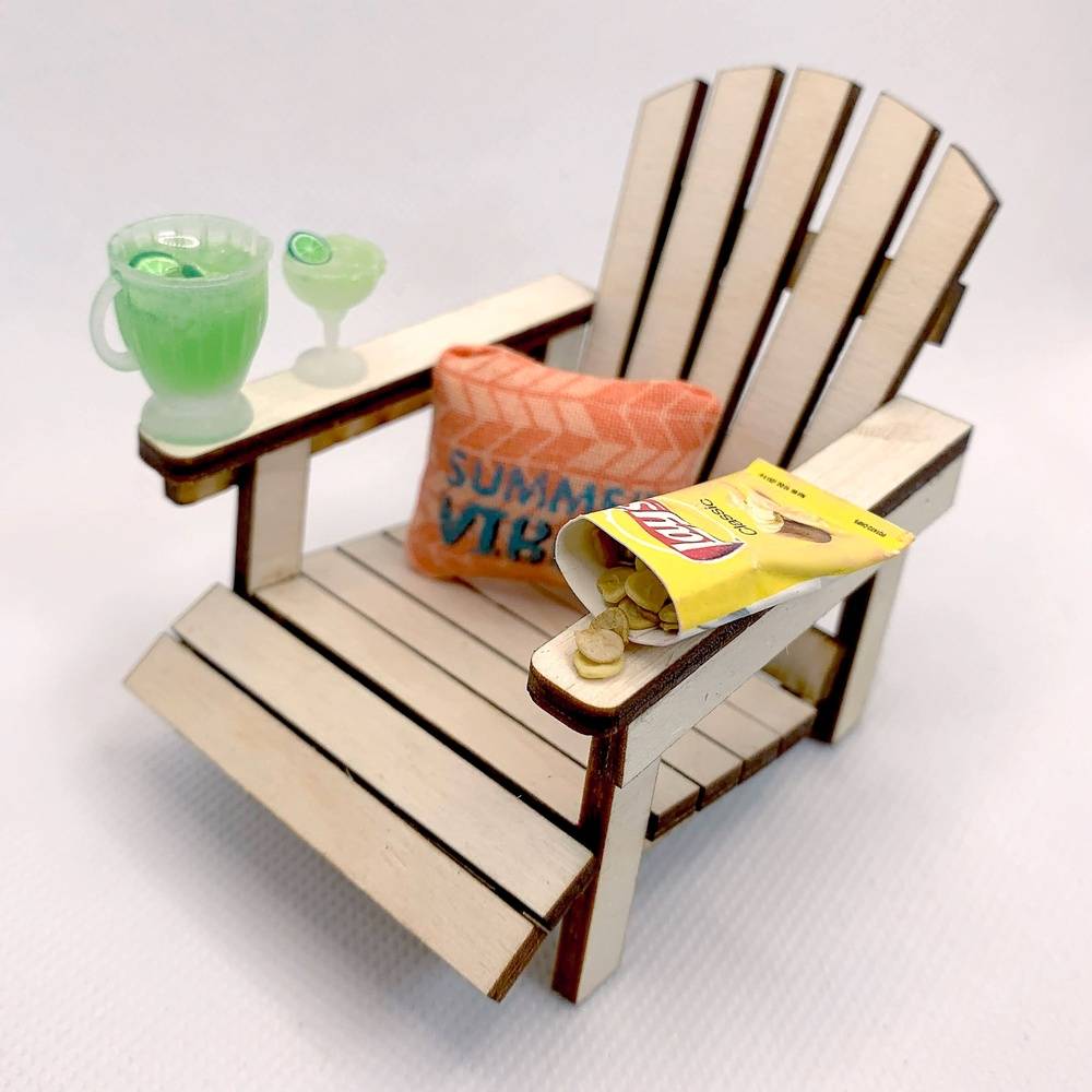 Miniature Adirondack Chair in 1:12 Scale