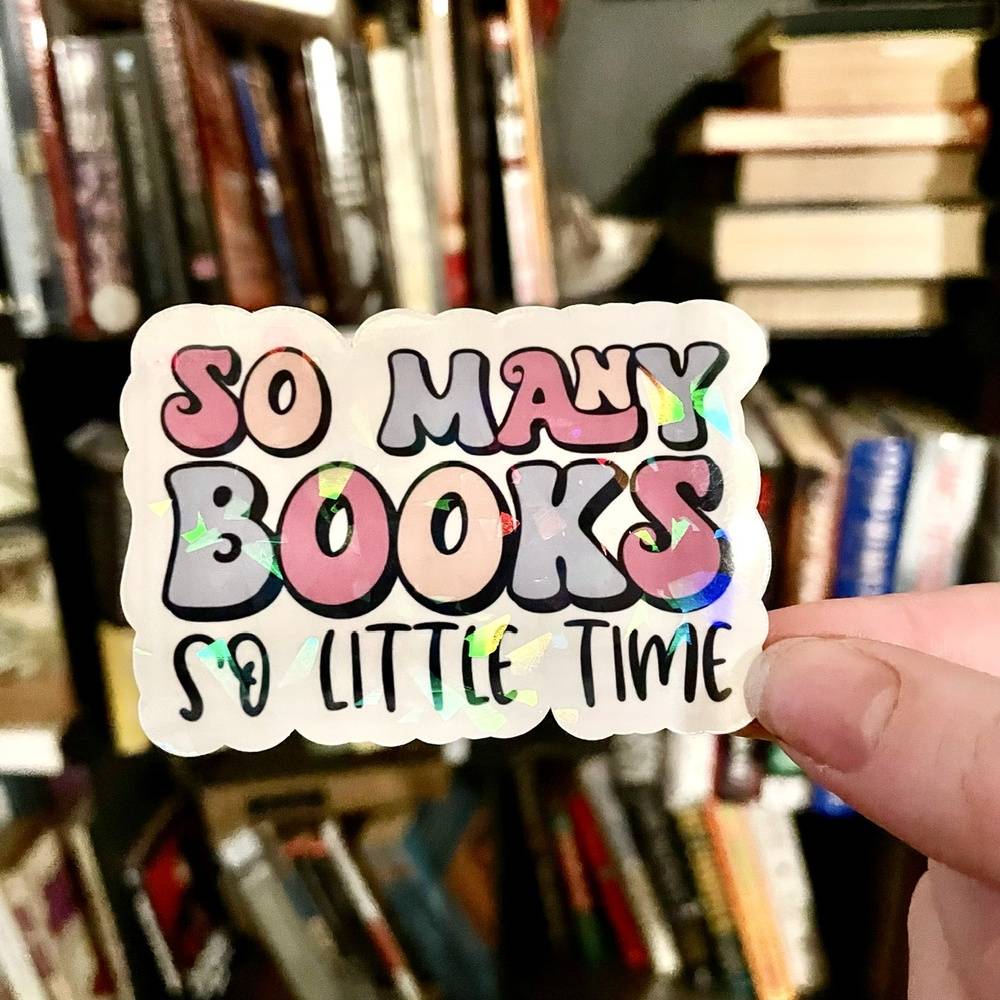 Holographic Retro Bookish Vinyl Stickers