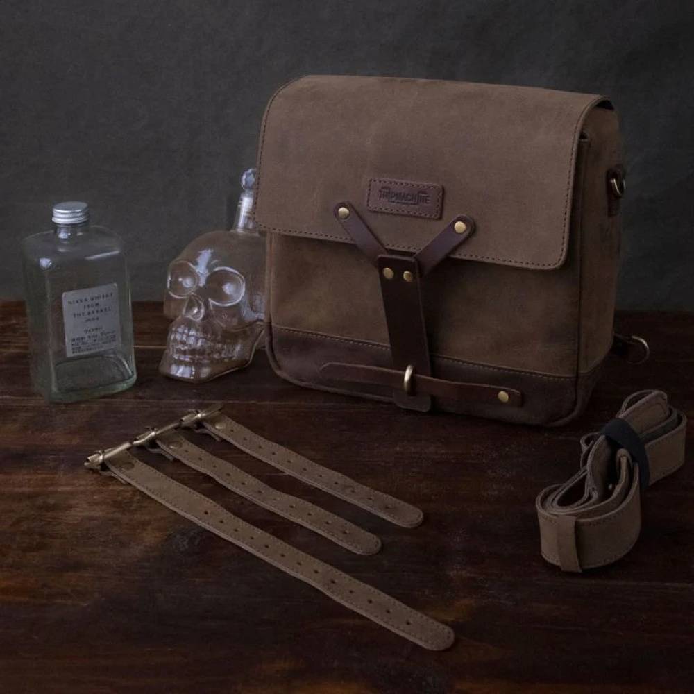 Trip Machine Leather Messenger Bag