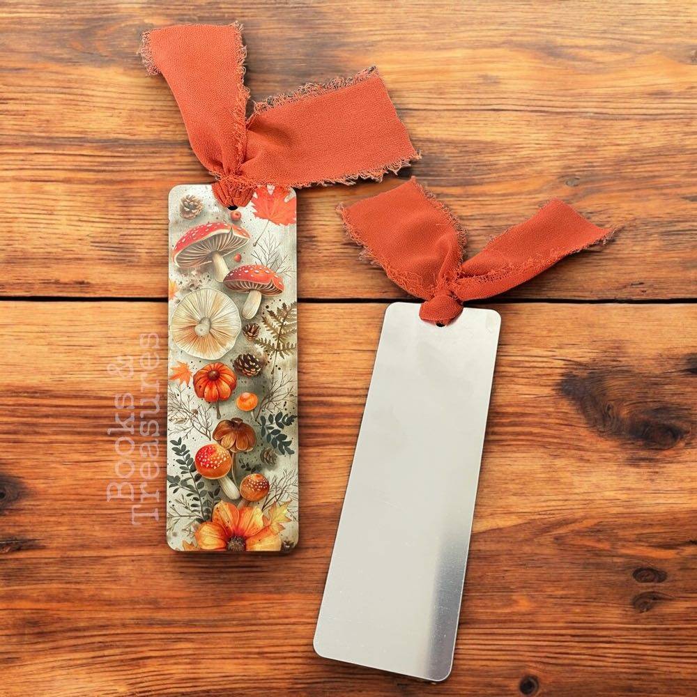 Fall Mushroom Bookmark Made of Metal