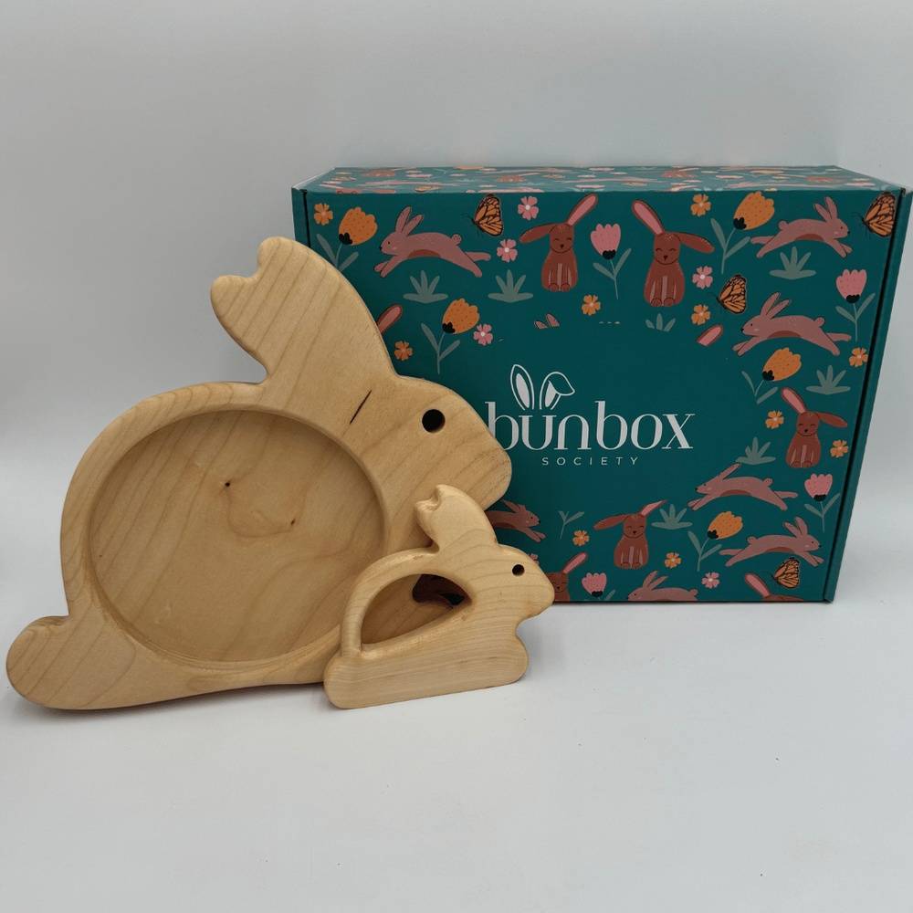 Montessori Cutting Board & Safe Knife Bunny Lover Gift Box