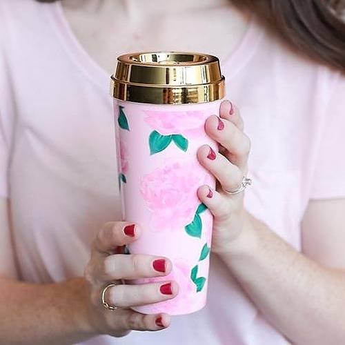 Gold Lid Travel Mug