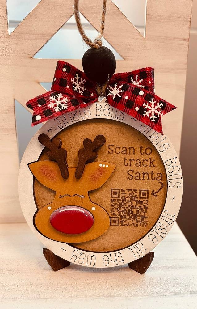 Reindeer Santa Tracker Ornament