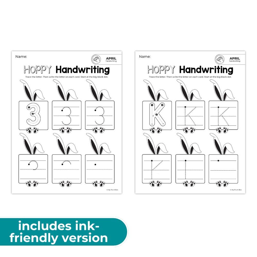 PRINT-AT-HOME: April Handwriting Workbook