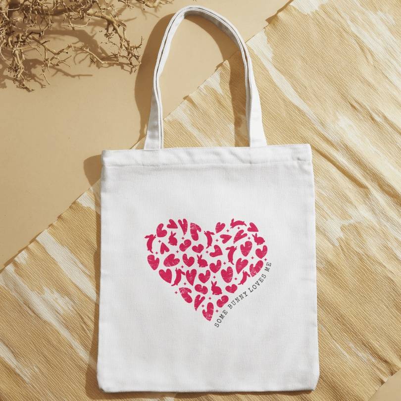 'Somebunny Loves Me' Tote, Cute Bunny Bag