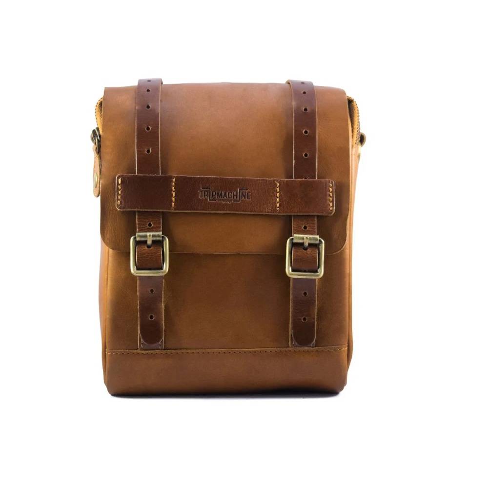 Trip Machine Leather Tank & Tail Bag - Tan